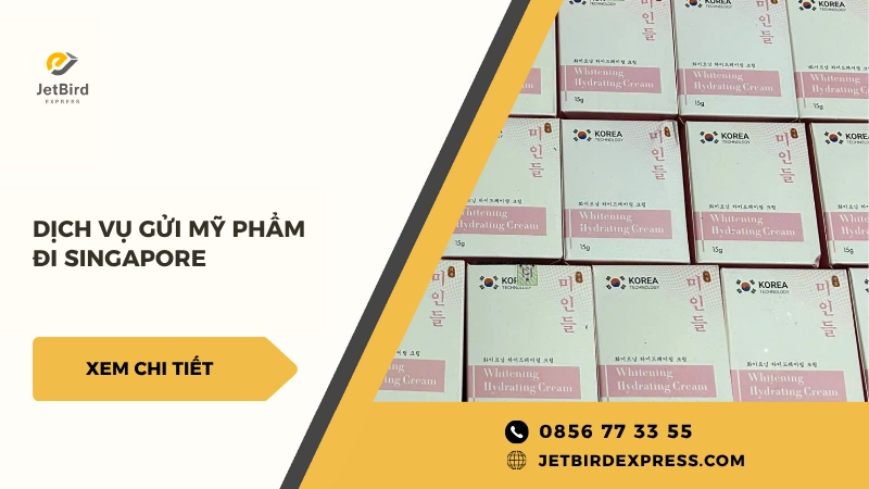 Dịch vụ gửi mỹ phẩm đi Singapore tại Jetbird Express